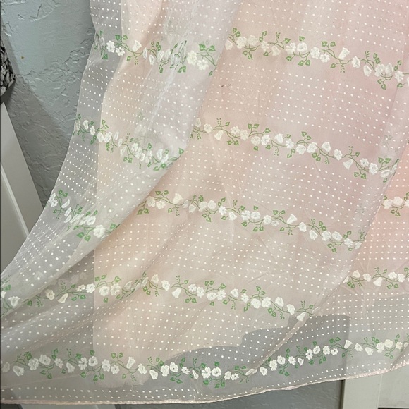 VINTAGE WOMENS REGENCY SWISS DOT LONG MAXI DRESS WITH PUFF SLEEVES SMALL - Picture 4 of 17